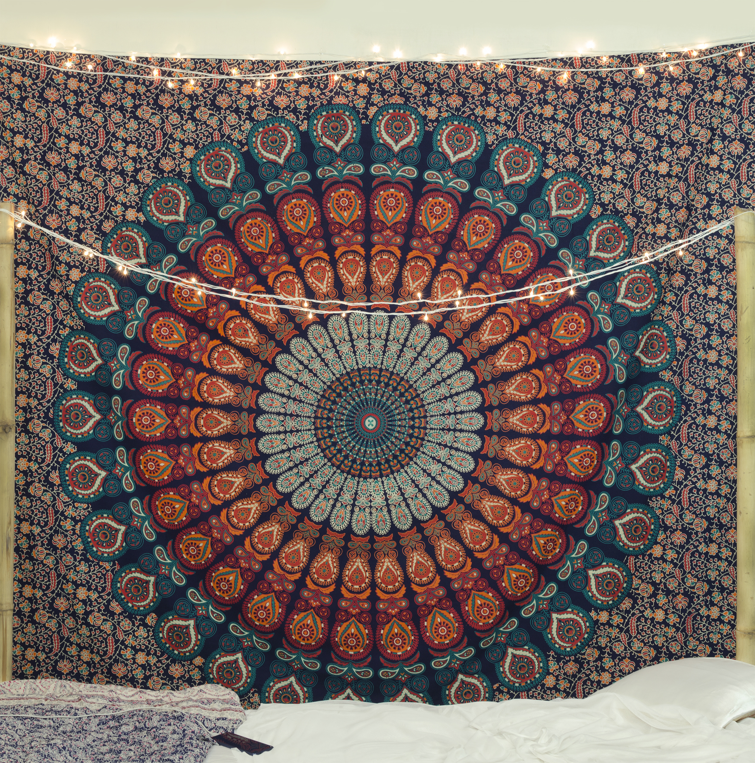 Colorful handmade traditional mandala wall hanging